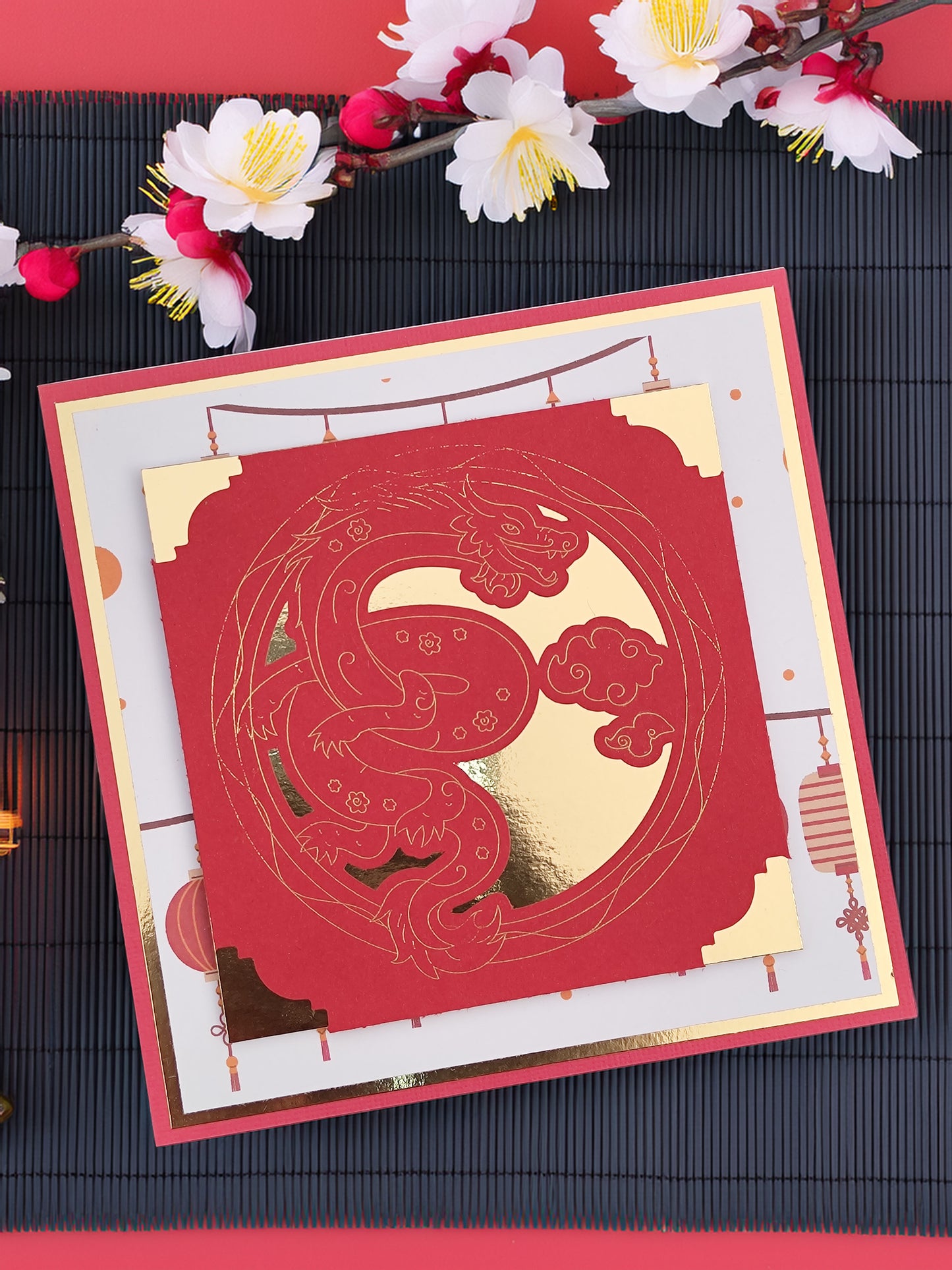 Chinese Zodiac Snake Card - Elegant and Traditional Design