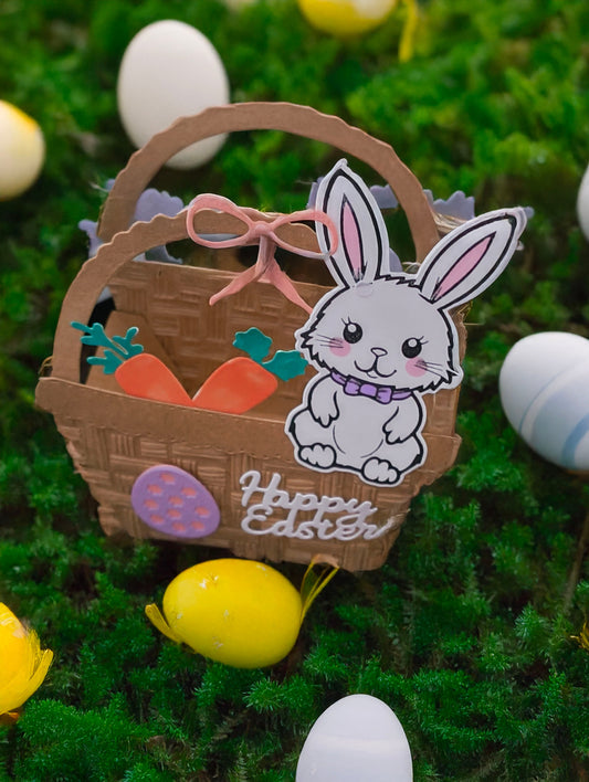 Personalized Rabbit Easter Basket | Easter Favour Bag | Small Egg Holder | Easter Decoration